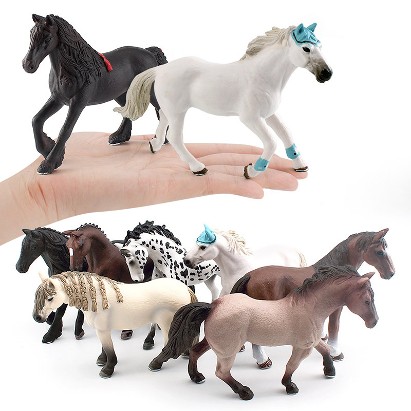 Transfronteriza simulación cognitiva de los niños quartma apalossa mano caballo animal corcel modelo adornos estáticos