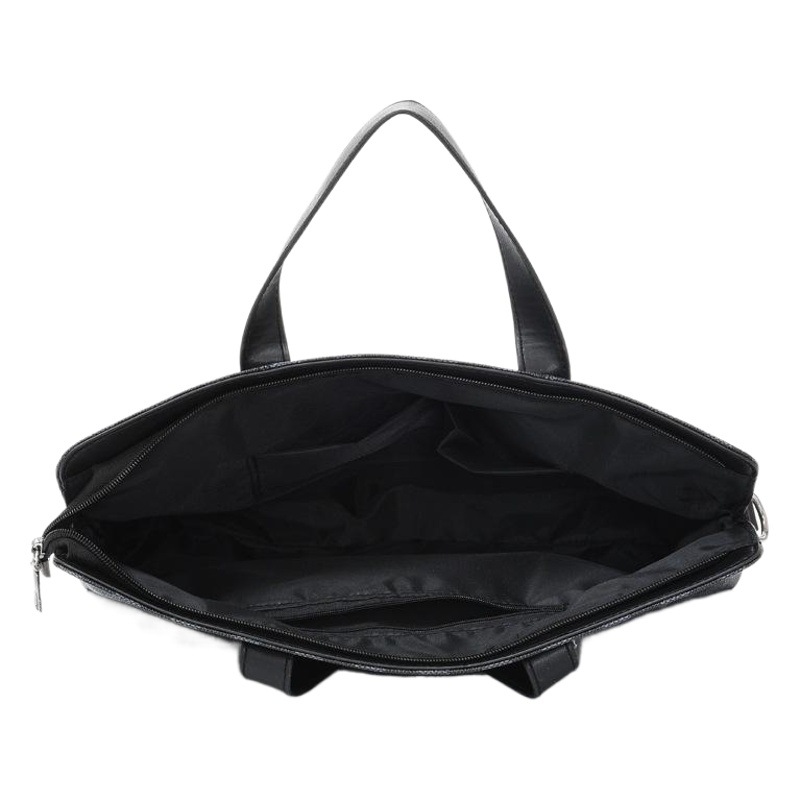 European and American Business Men's Briefcase PU Horizontal Laptop Bag Fashionable Shoulder Bag Waterproof Multifunctional Crossbody Bag