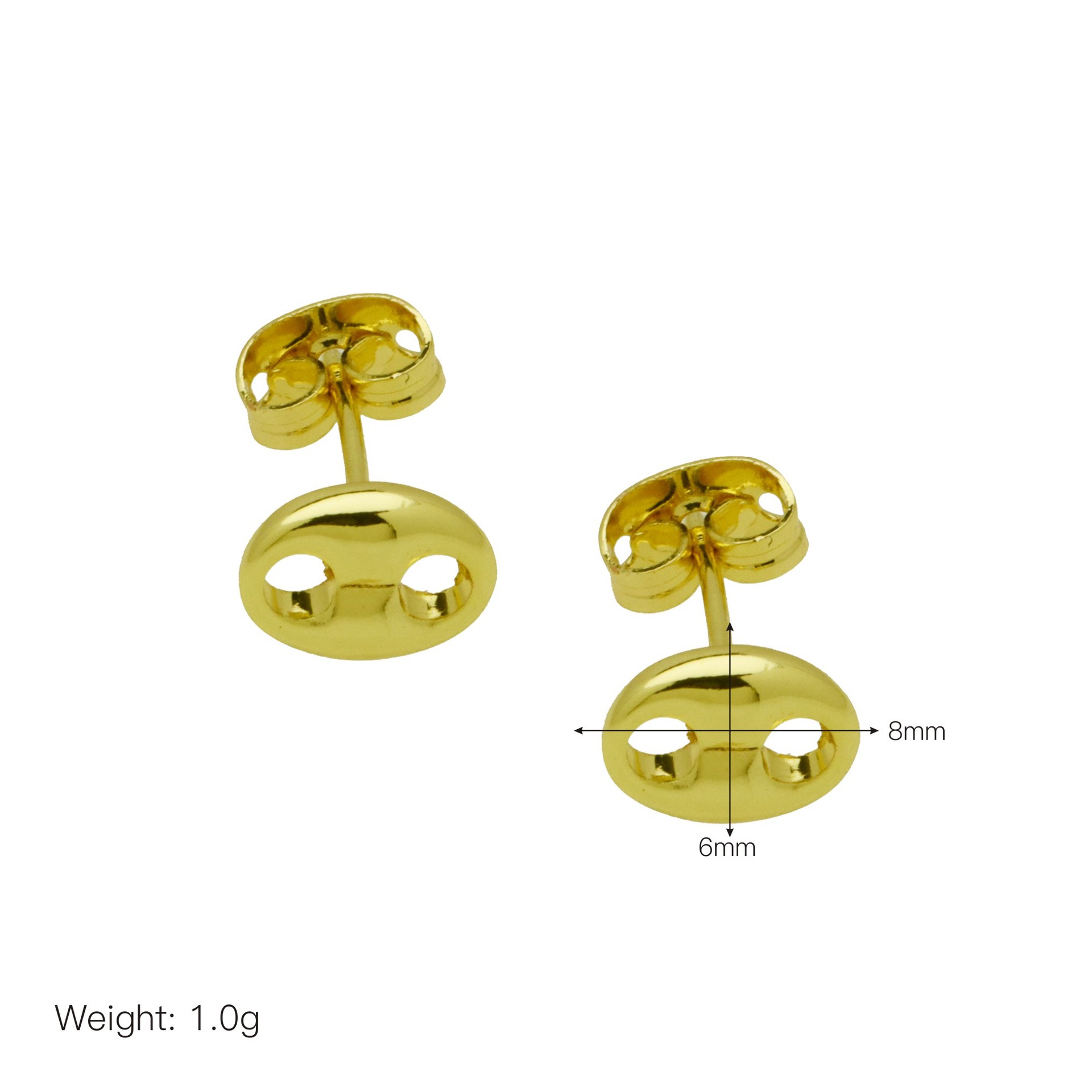 Copper Material Pig Nose Pattern 1 Pair Cute Modern Style Pig Nose Copper Ear Studs