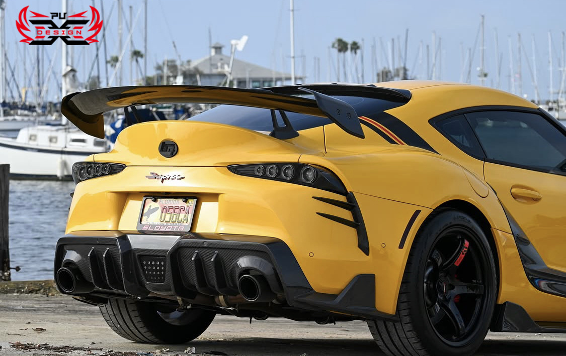 Suitable for Toyota Supra A90 A91 Bumper Modification Ad Style Rear Lip Decoration Dry Carbon Fiber Spoiler