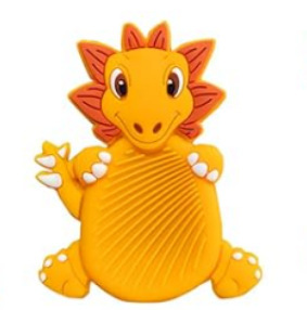 Dinosaurio naranja de piedra sensorial