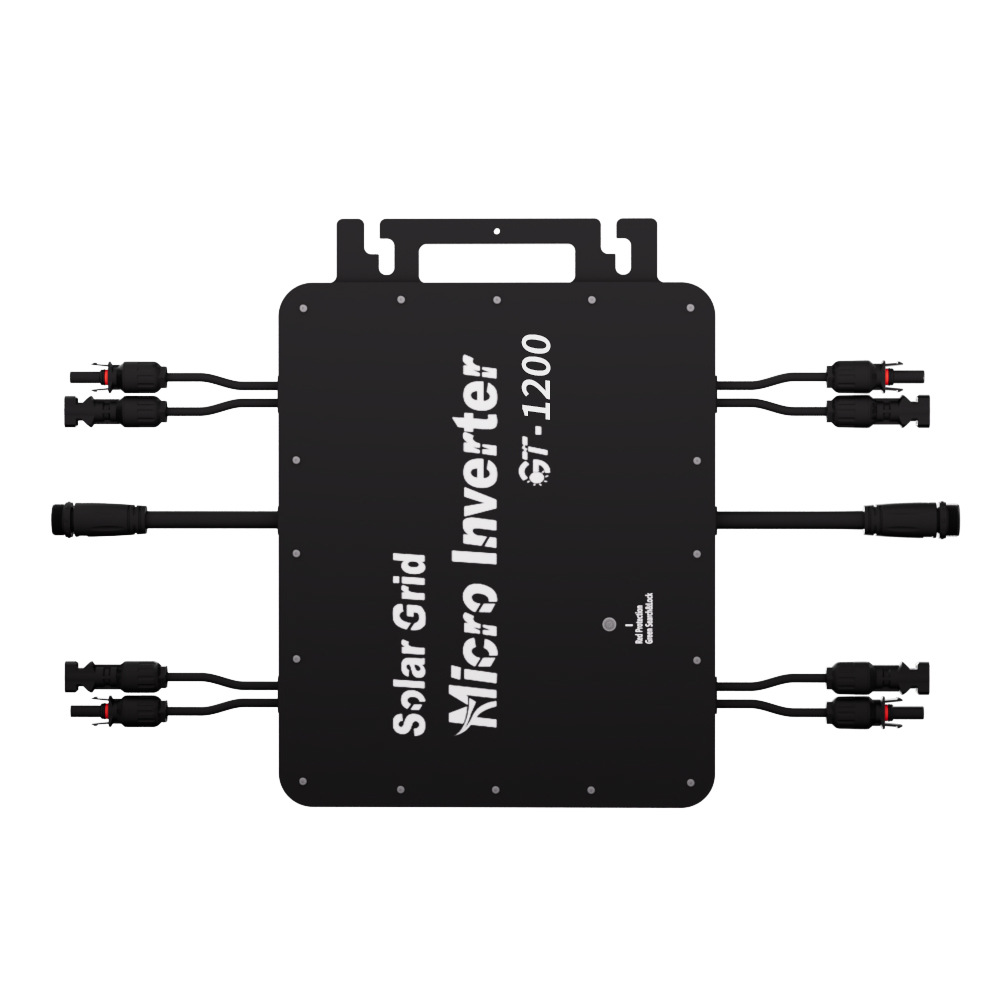 1200W黑色智能WIFI控制IP66防水太阳能系统微型逆变器