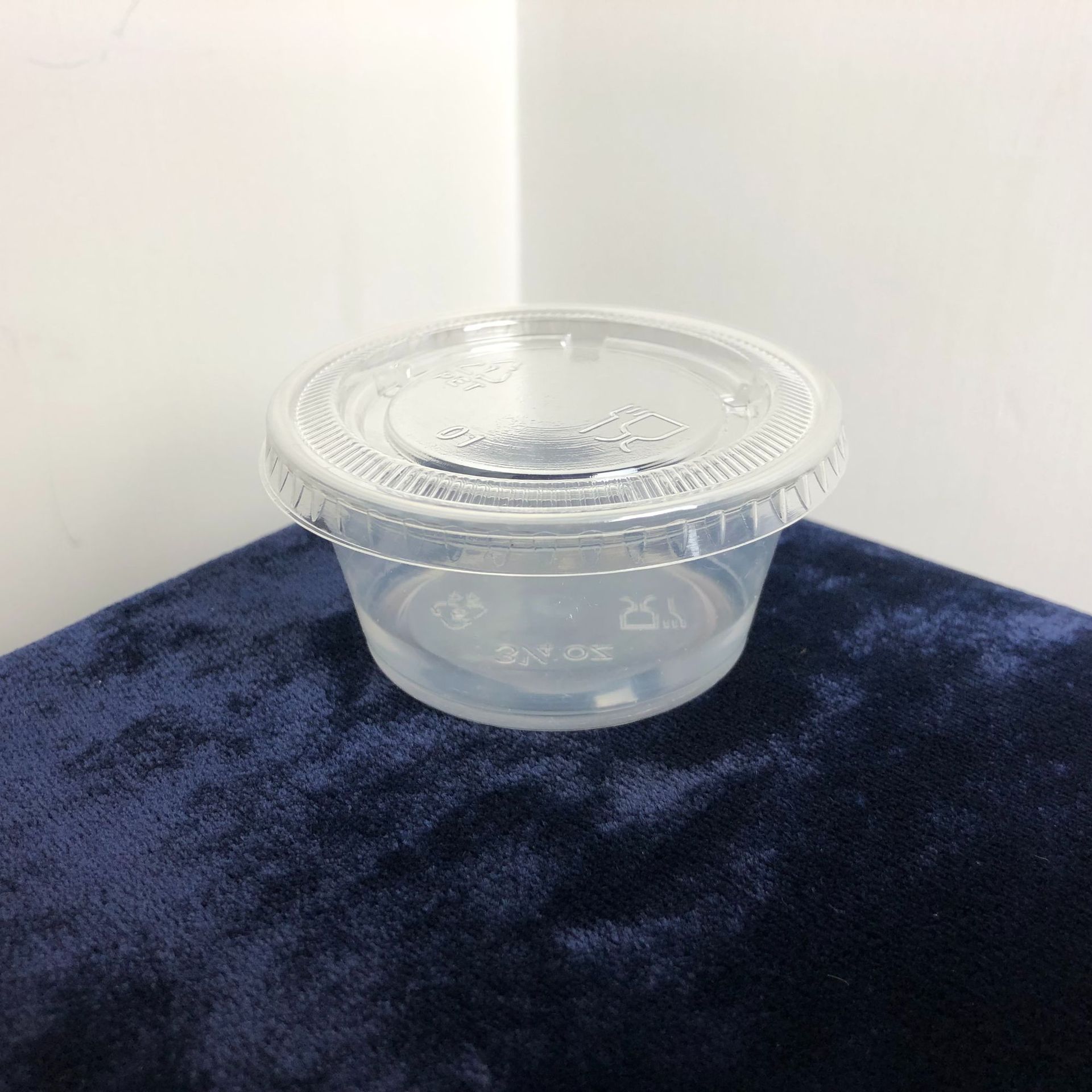 Embalaje desechable para llevar salsa de Chile dividida engrosada con tapa vinagre condimento salsa de inmersión caja de salsa de sabor de prueba redonda