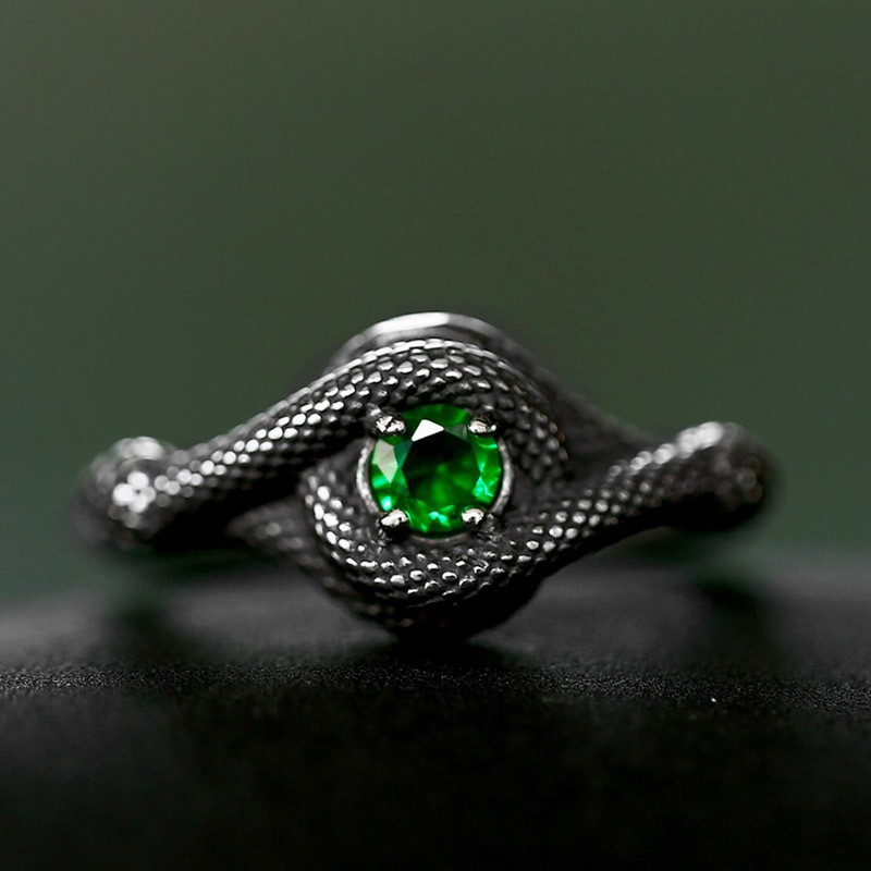 Steel Warrior European and American Jewelry Wholesale Retro Titanium Steel Men's Ring Personalized Cobra Stainless Steel Ring