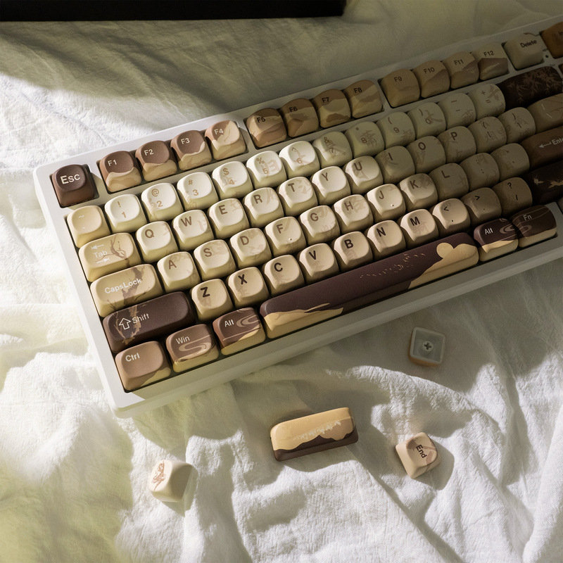 Xvx Long River Sunset Chinese Wind PBT Five-sided Thermal Sublimation MOA Height Impermeable wooting Keycap