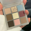 Transparent acrylic matte eyeshadow palette, eye shadow, nude milk tea, earth tones, wide color palette