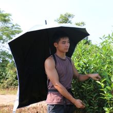 采茶伞可背式遮阳伞防嗮隔热伞防紫外线钓鱼伞双层隔热