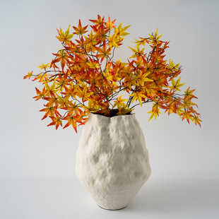 Modern New Chinese Style Handmade Ceramic Gradient Color Vase Ornaments Model Room Desktop Entrance High-End Flower Ornaments