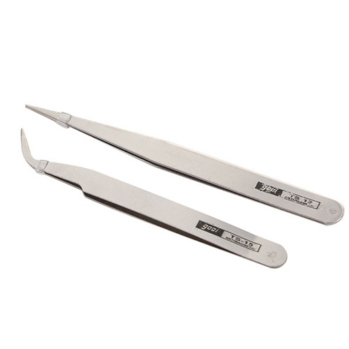 Stainless steel tweezers bird's nest pick fine tip curved mouth flat mouth point drill eyebrow clip manicure set repair tool clip