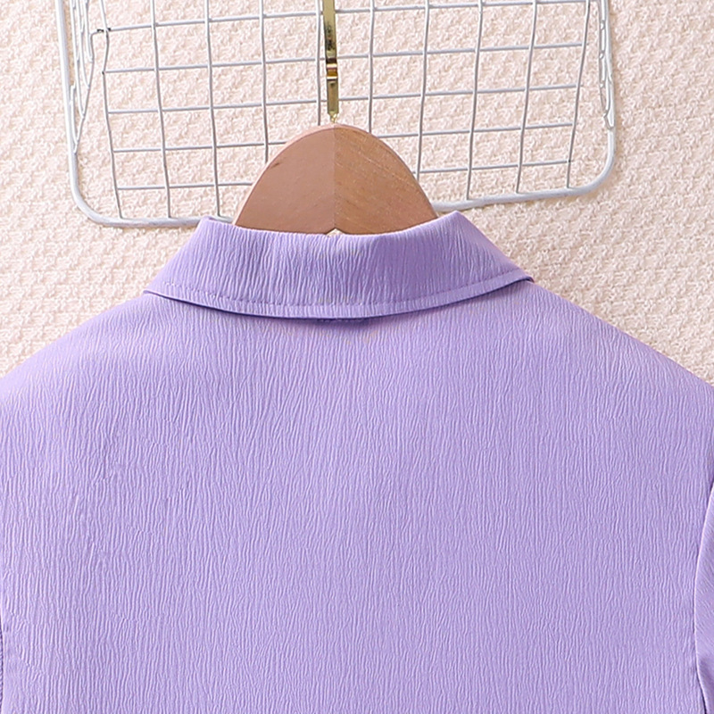 Einfacher Stil Einfarbig Baumwollmischung Polyester Mädchen Kleidung Sets display picture 4