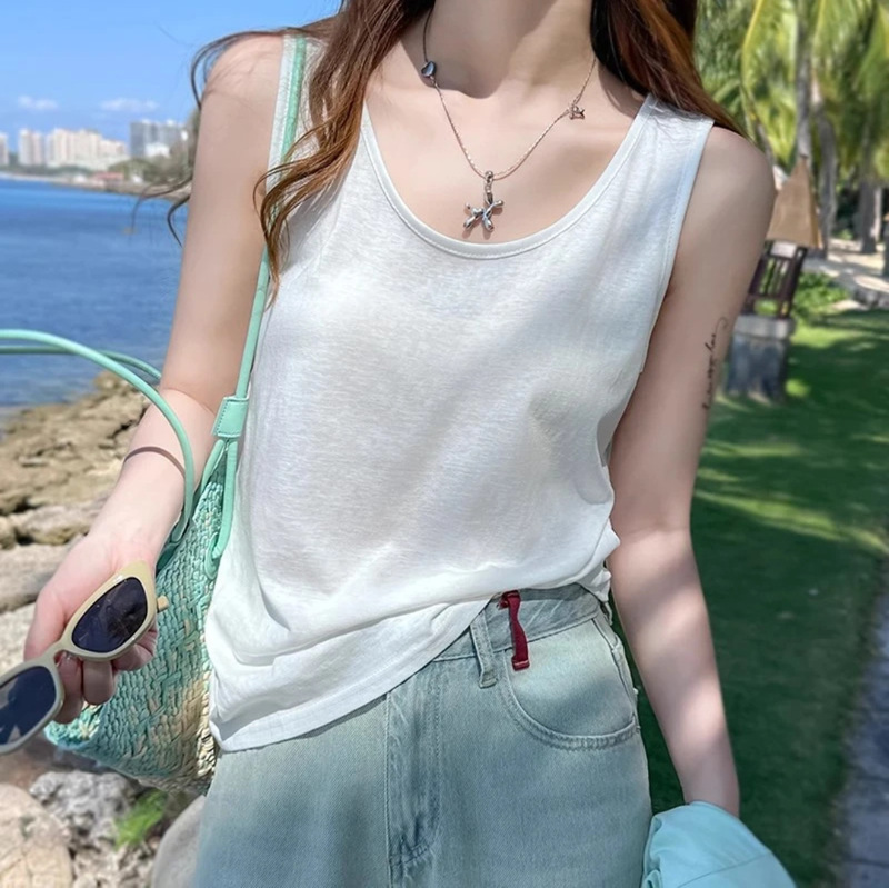 Snowflake Cotton Vest for Women 2026 Summer New Style Loose Fit to Cover Side Breasts, Suitable for Outerwear or as a Base Layer, Lazy Style Sleeveless Top Snowflake Cotton Vest for Women 2026 Summer New Style Loose Fit to Cover Side Breasts, Suitable for Outerwear or as a Base Layer, Lazy Style Sleeveless Top