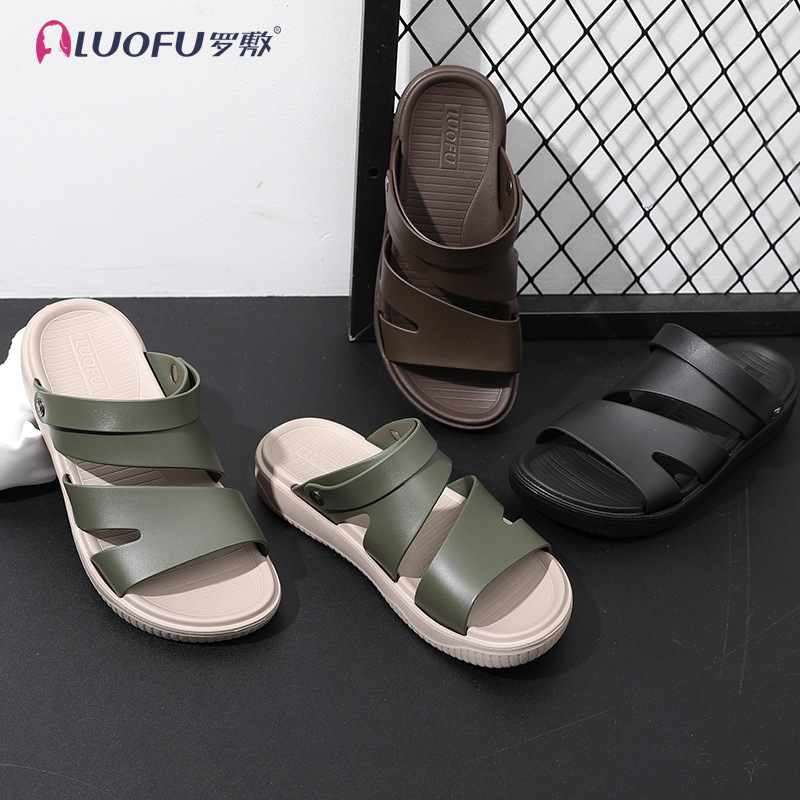 Luoshi verano nuevo hombre sandalias de tamaño grande para uso exterior deportivo ocio antideslizante ligero zapatos de playa suaves