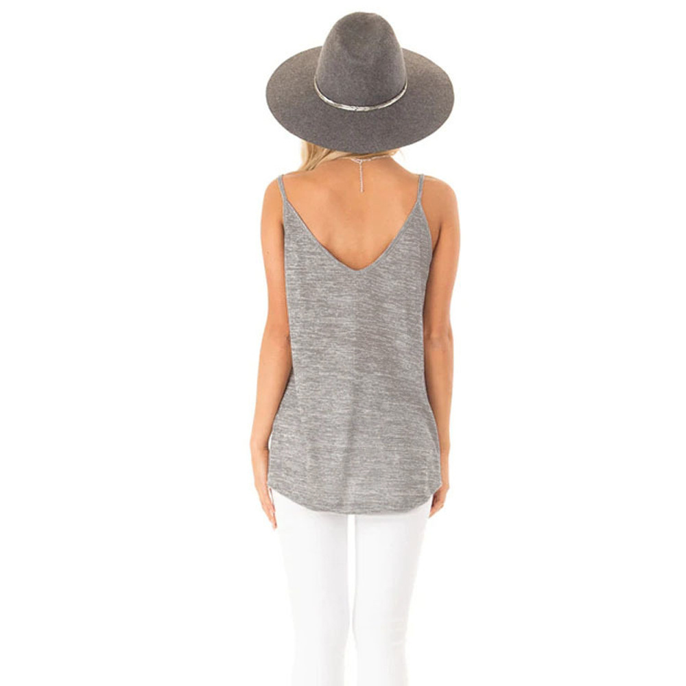 En stock ropa de las nuevas mujeres moda verano europeo y americano sexy backless camisola color sólido algodón Top Twist chaleco para mujeres