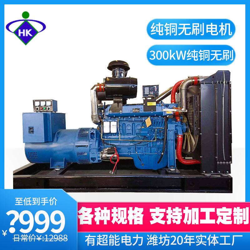300千瓦柴油发电机组200/400/500KW养殖用发电机220v/380v大功率