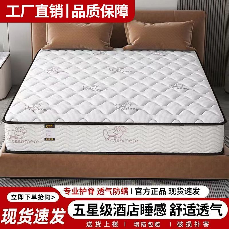 Hilton Five-Star Hotel Simmons Mattress Ultra-Soft Latex Spine-Protecting Coconut Palm Independent Spring 20cm Thickened