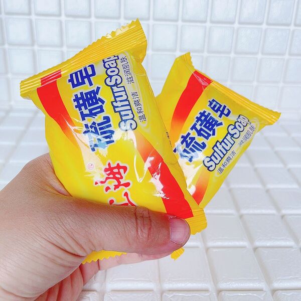 Sulfur soap for face washing