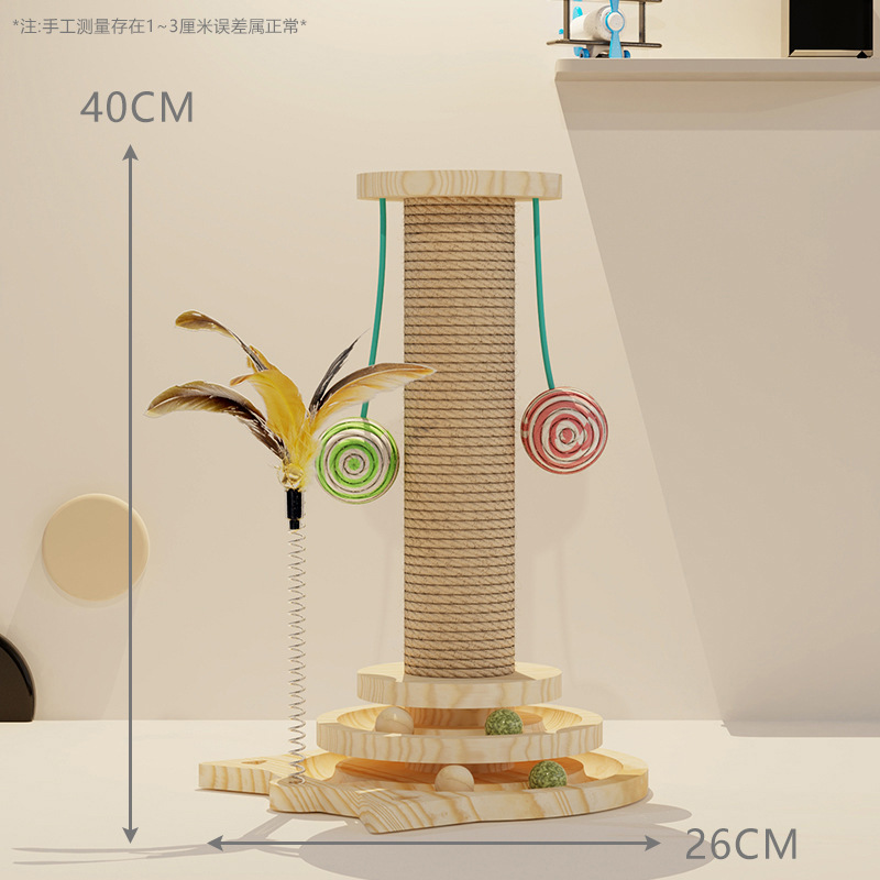 Columna de captura de gato de plataforma giratoria de pino-trompeta