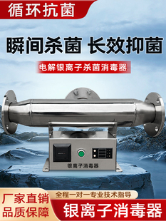 Silver ion sterilizer ISID flow pipe type hot water sterilization device copper silver stainless steel water treatment equipment