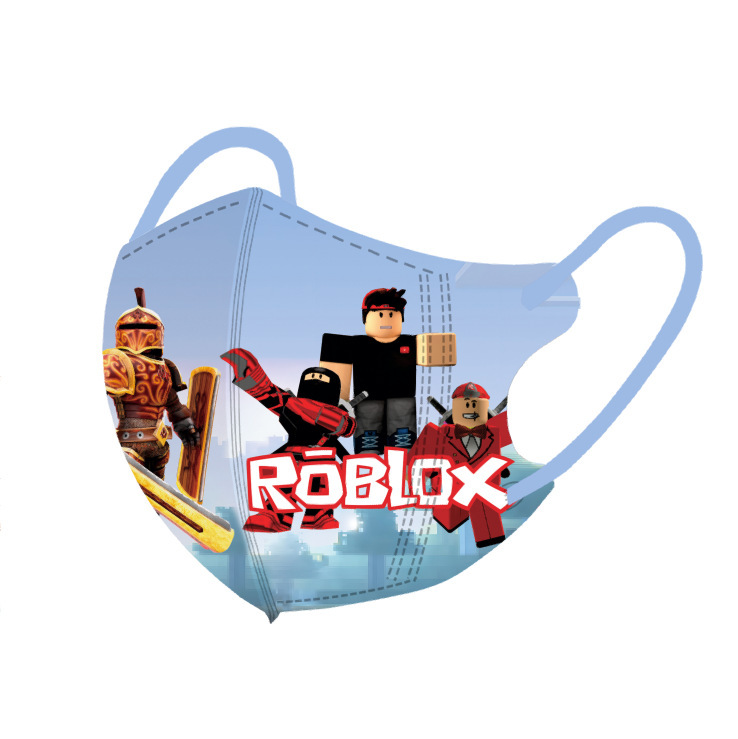 Roblox Sandbox World 子供用不織布 3D マスク 使い捨て三層保護効率的で通気性のある学生専用|undefined