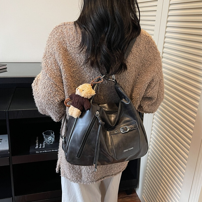 跨境大容量托特包包女2025秋冬新款百搭小众单肩包休闲简约双肩包|undefined