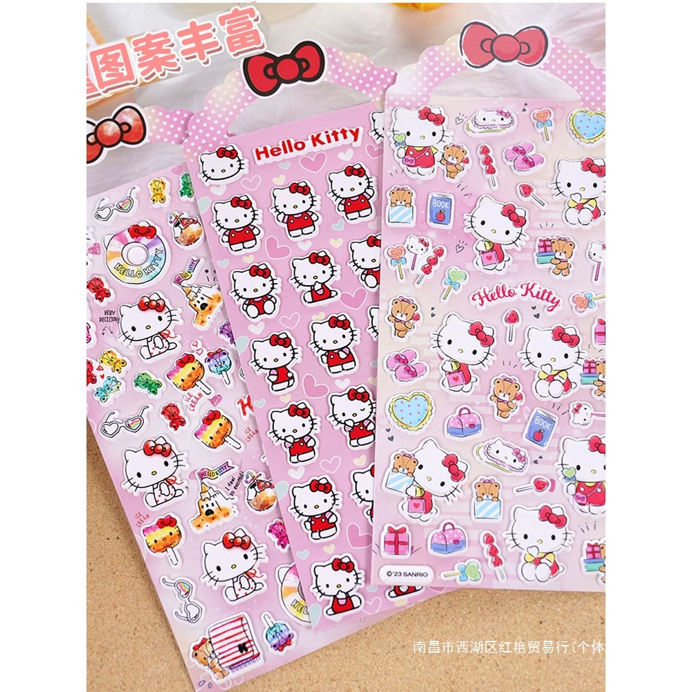 Sanrio, Hello Kitty, hello kitty, children's waterproof three dimensional sticker, 3D, scheduler