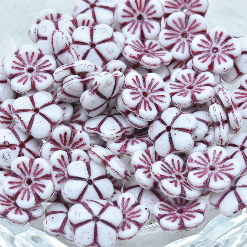 Nuevas perlas de vidrio checas preciosa perlas de ciruela esmaltadas 10mm alrededor de 100 piezas de paquete diy accesorios de perlas sueltas