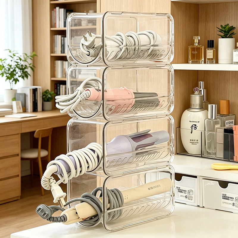 2026 New Model Hair Dryer Storage Rack, Curling Iron and Straightener Organizer, Bathroom Transparent Stackable Storage Shelf 2026 New Model Hair Dryer Storage Rack, Curling Iron and Straightener Organizer, Bathroom Transparent Stackable Storage Shelf