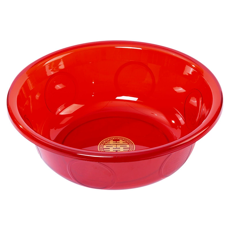 A complete list of wedding supplies, wedding plastic red basin, thickened festive dowry, red household basin for the bride's wedding