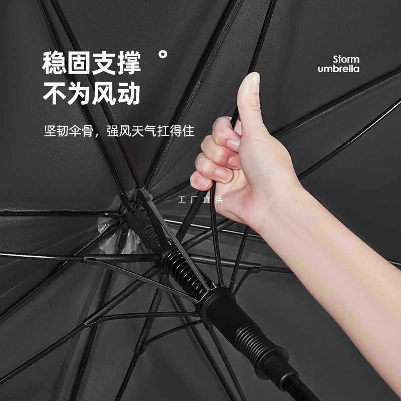 2TCU umbrella household Women's automatic large reinforced car double umbrella extra large long handle umbrella men's rain straight handle Rod