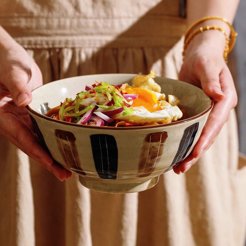 Japanese-Style Retro High-Value Ceramic Tableware Ramen Bowl Household Bowl Soup Bowl Instant Noodle Bowl Large Capacity Bowl Bowl and Plate Set Japanese-Style Retro High-Value Ceramic Tableware Ramen Bowl Household Bowl Soup Bowl Instant Noodle Bowl Large Capacity Bowl Bowl and Plate Set