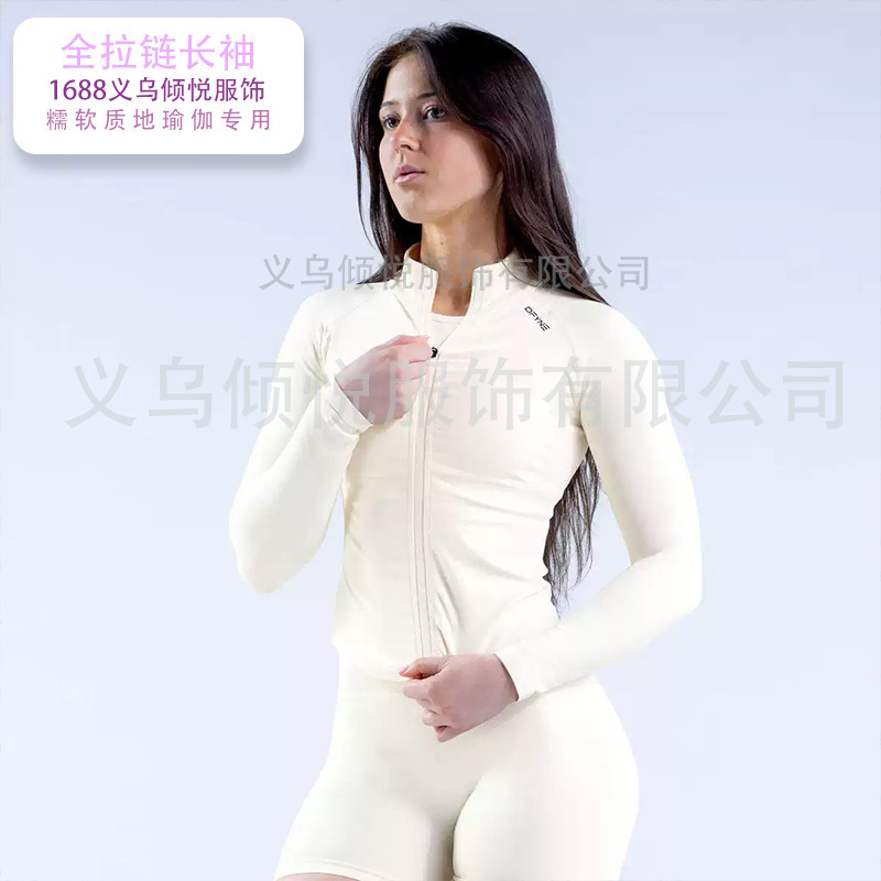 Tk's Popular Dfyne Seamless Long Zipper Long-Sleeve Yoga Fitness Wear Sports Fitness Casual Wear Long-Sleeve Women's Clothing
