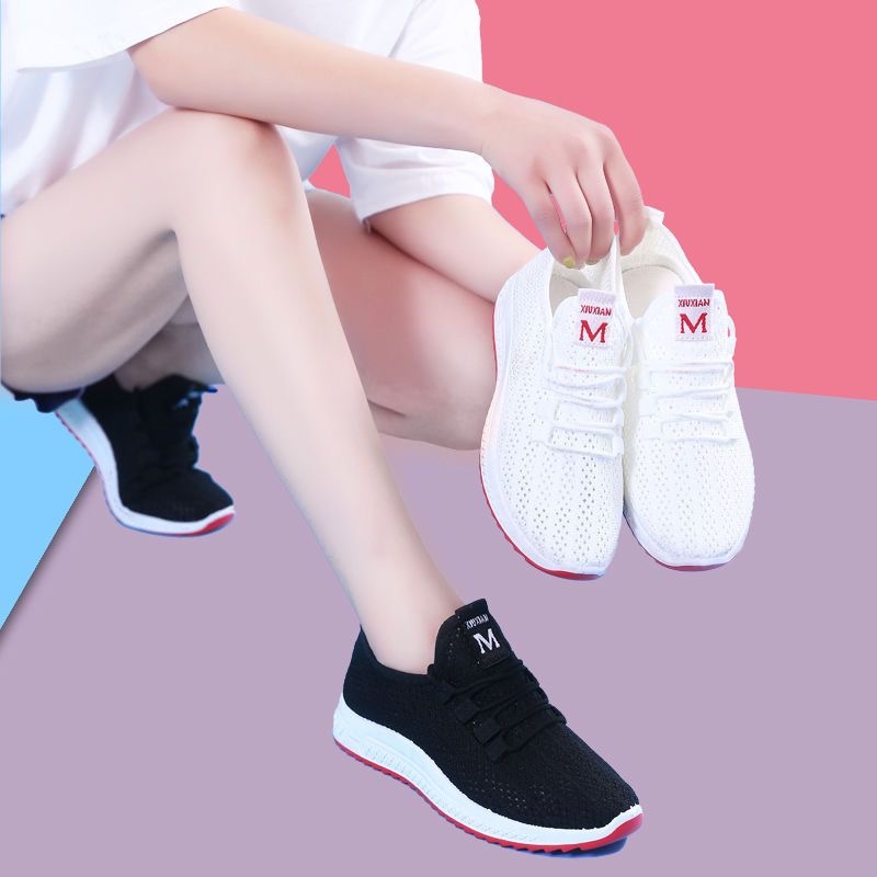 Women's Summer Thin White Mesh Shoes 2022 New Mesh Sports Shoes for Women Breathable Versatile Summer Casual Shoes