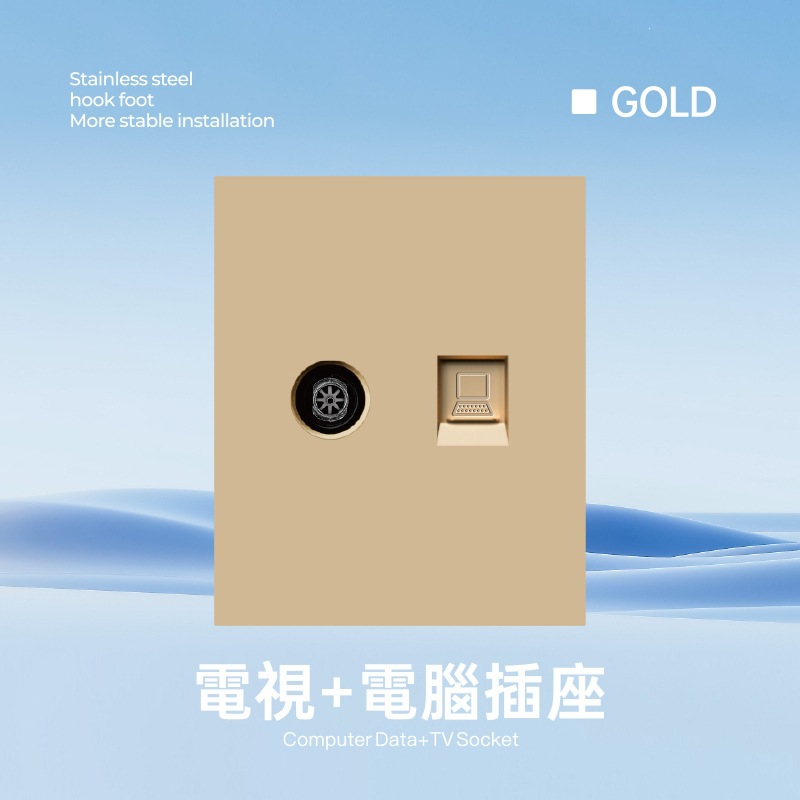 Interruptor y Tomacorriente de Pared Ultrafino Estándar Europeo de Bronce de Estaño y Fósforo Mecánico para Pared image 21