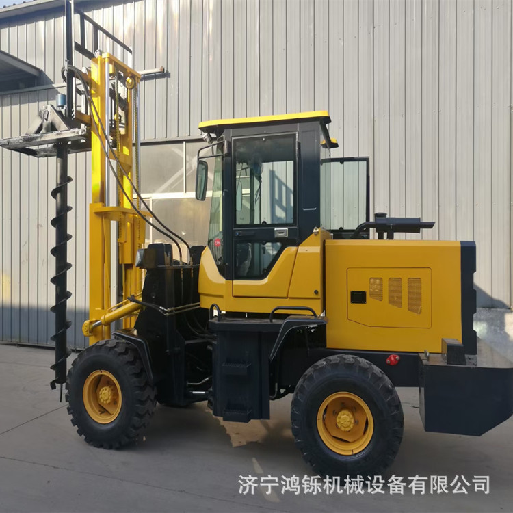 公路护栏打拔钻孔机 混凝土地面打桩机 护栏方孔钻孔机