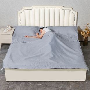 Pure Cotton Travel Sleeping Bag for Hotel Use, Anti-Dirt Adult Indoor Single or Double Sleeping Bag, Huo Jiang Wu Hong