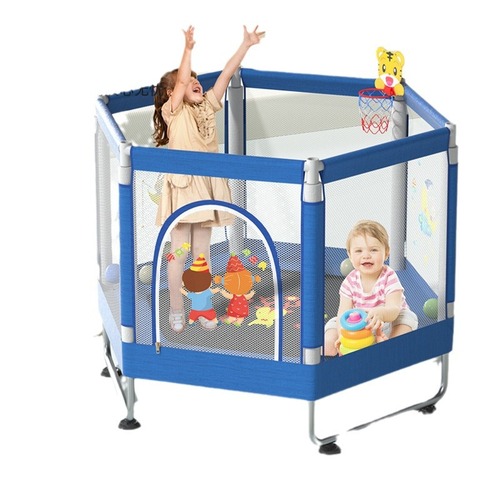 Trampoline for Home Use, Children's Indoor Baby Jumping Mat, Kids and Adult Fitness Trampoline with Safety Net, Family Jumping Trampoline Wholesale