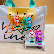 卡通拉布布钥匙扣挂件网红龅牙仔钥匙链小礼品学生书包挂件小挂饰