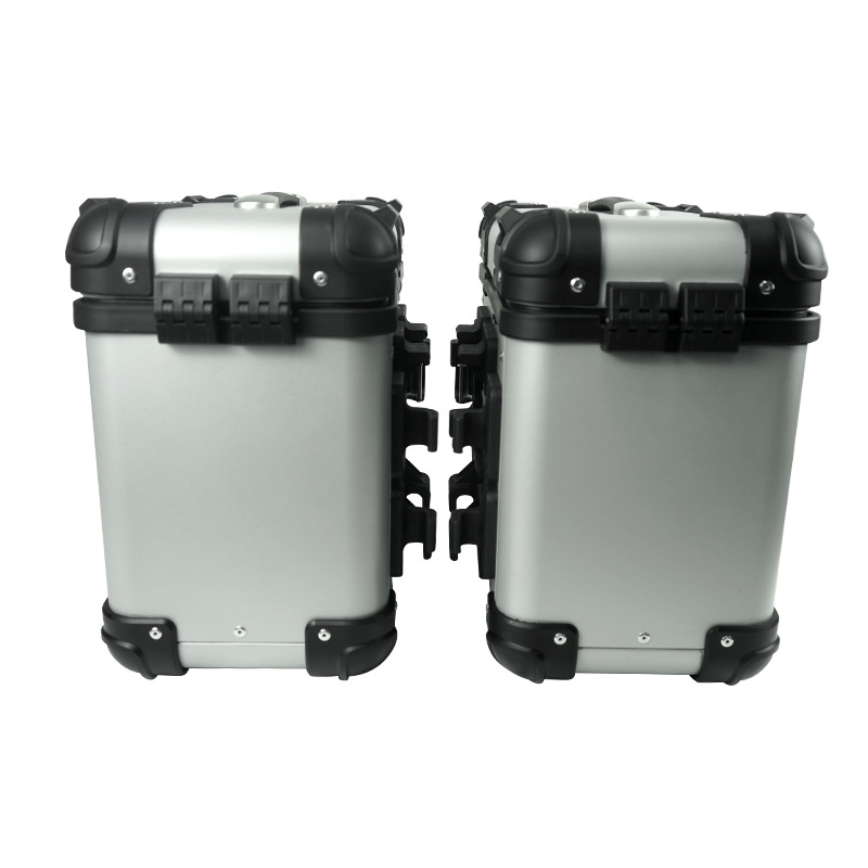 Manufacturer Wholesale Electric Vehicle Motorcycle Rounded Corner Side Box Motorcycle Universal Aluminum Alloy Side Box Side-Mounted Box