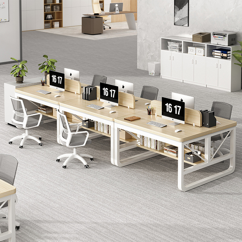 Office Desk Staff Station Simple Modern Office Desk 2-Person Desk and Chair Combination Four-Person Staff Station Computer Desk