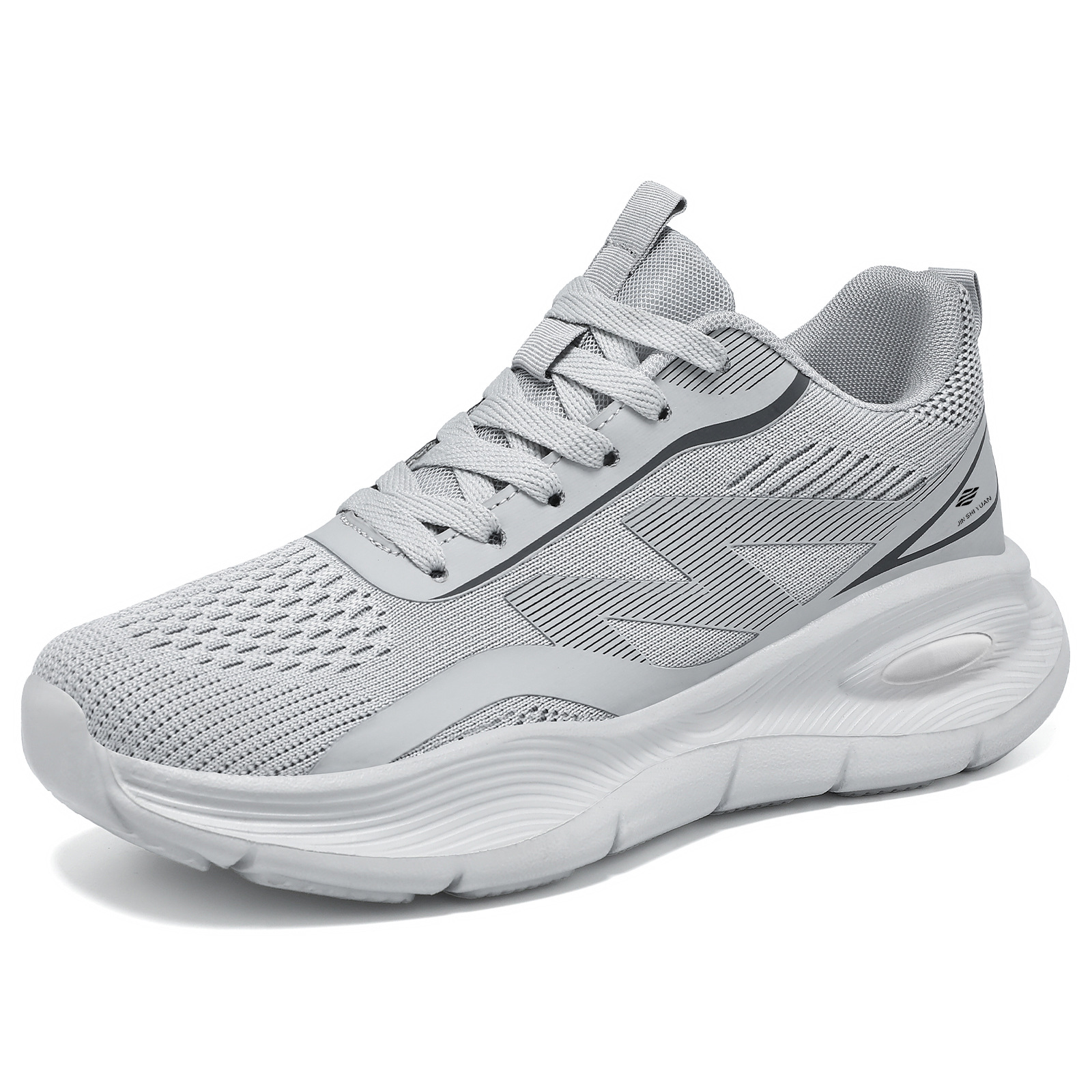 Zapatos de primavera para hombres zapatos deportivos ligeros para hombres zapatos casuales de color sólido en stock al por mayor zapatos de correr transpirables zapatos de red