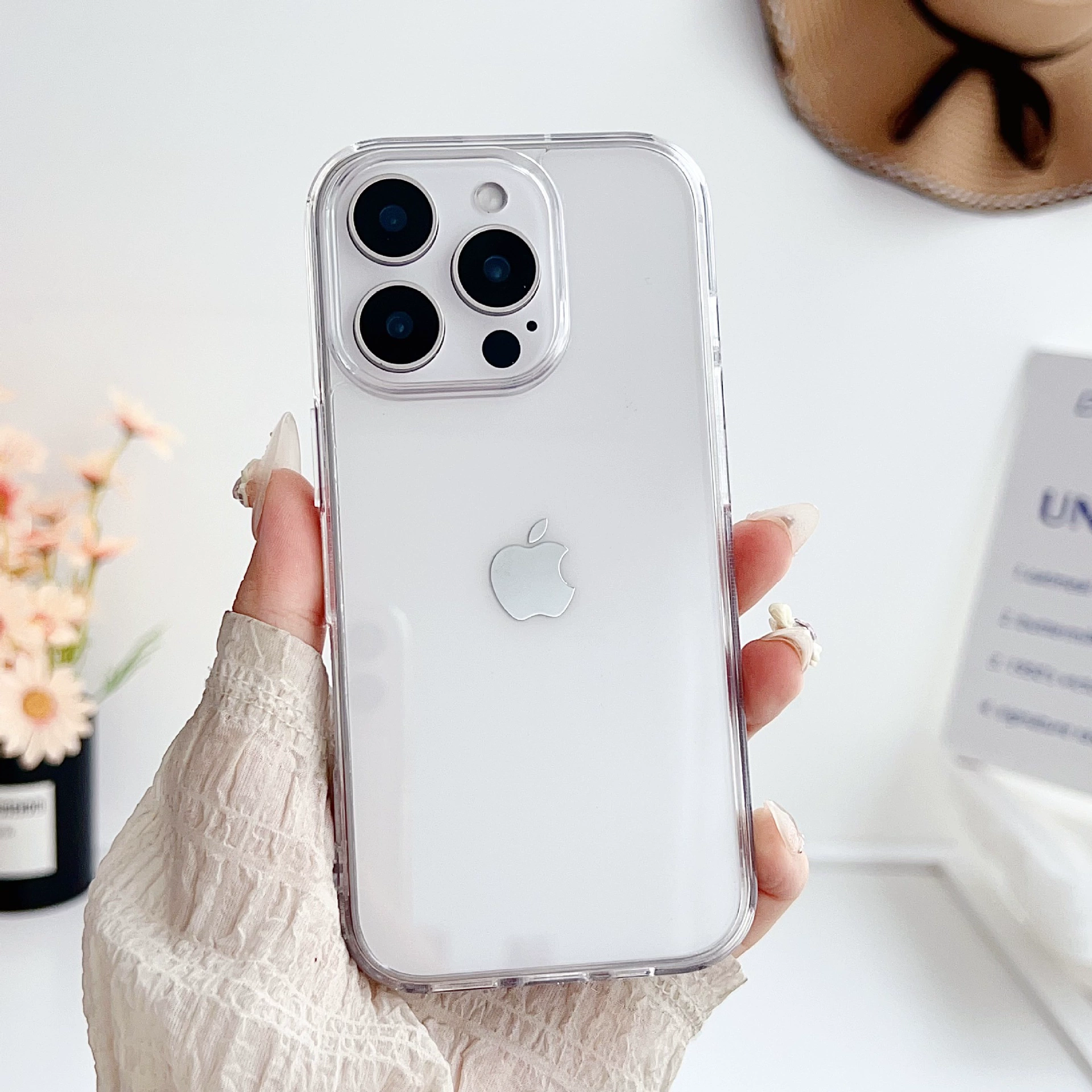 Совместимый акриловый чехол для телефона, iPhone 15 Pro