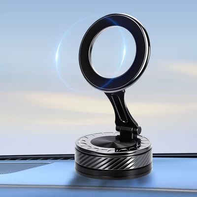 Car phone holder Phone Holder Suction Cup Car - x615d-black-super-magnetic-style-720-fold-and-rotate-cant-shake-it-off-zero-glue-residue-no-damage-to-the-car-can-be-reused