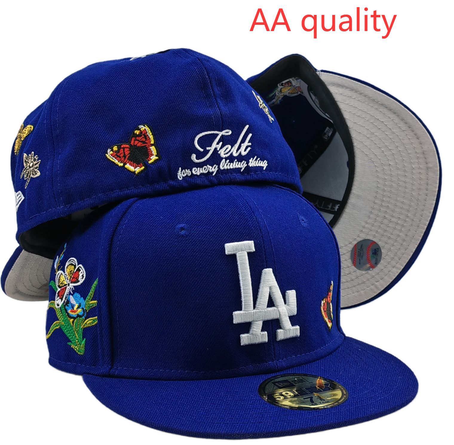 2025 nueva venta caliente exportación transfronteriza MLB gorra de béisbol AA patrón ala plana tamaño de moda sombrero de ala plana