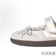 2025新款运动玛丽珍鞋女2025新款拼色一脚蹬休闲鞋复古增高德训鞋