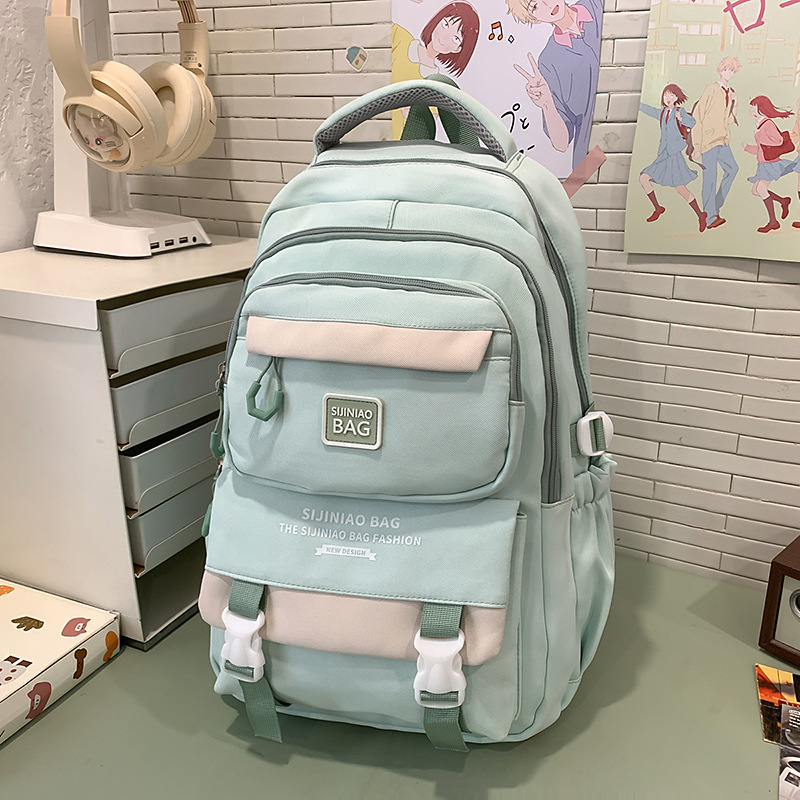 Mochila escolar de nuevo estilo para mujer, mochila para estudiantes de secundaria de alto valor, mochila de varios compartimentos para estudiantes de primaria y secundaria de alta calidad