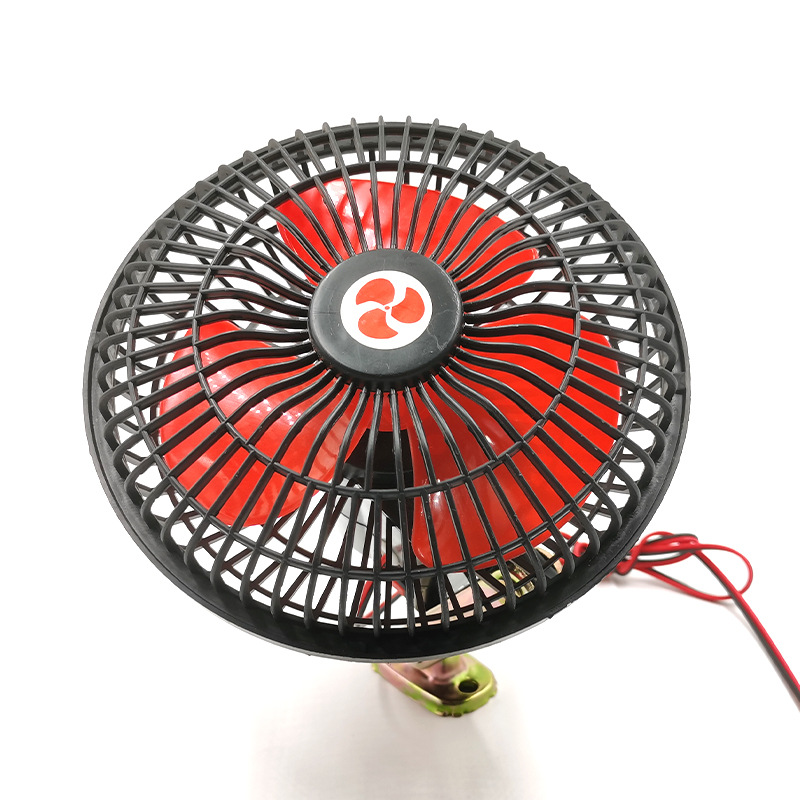 Electric tricycle shaking head fan 12V minivan four-wheel car cooling electric fan agricultural vehicle car modification