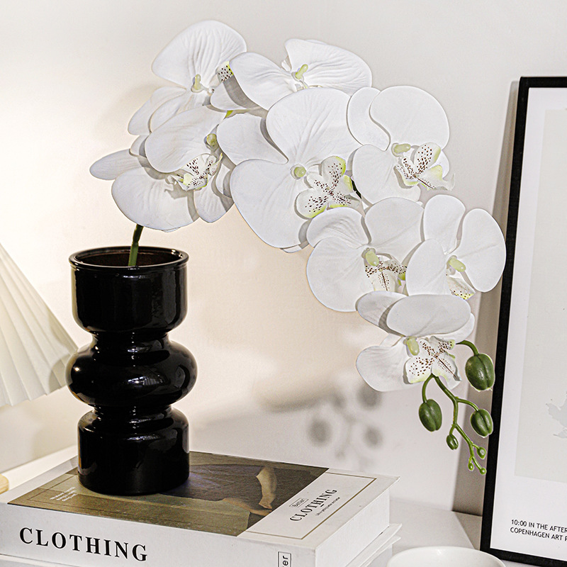 Orquídea de mariposa impresión 3D de 10 cabezas de impresión de flores falsas decoración de sala de estar de alta calidad decoración de flores secas