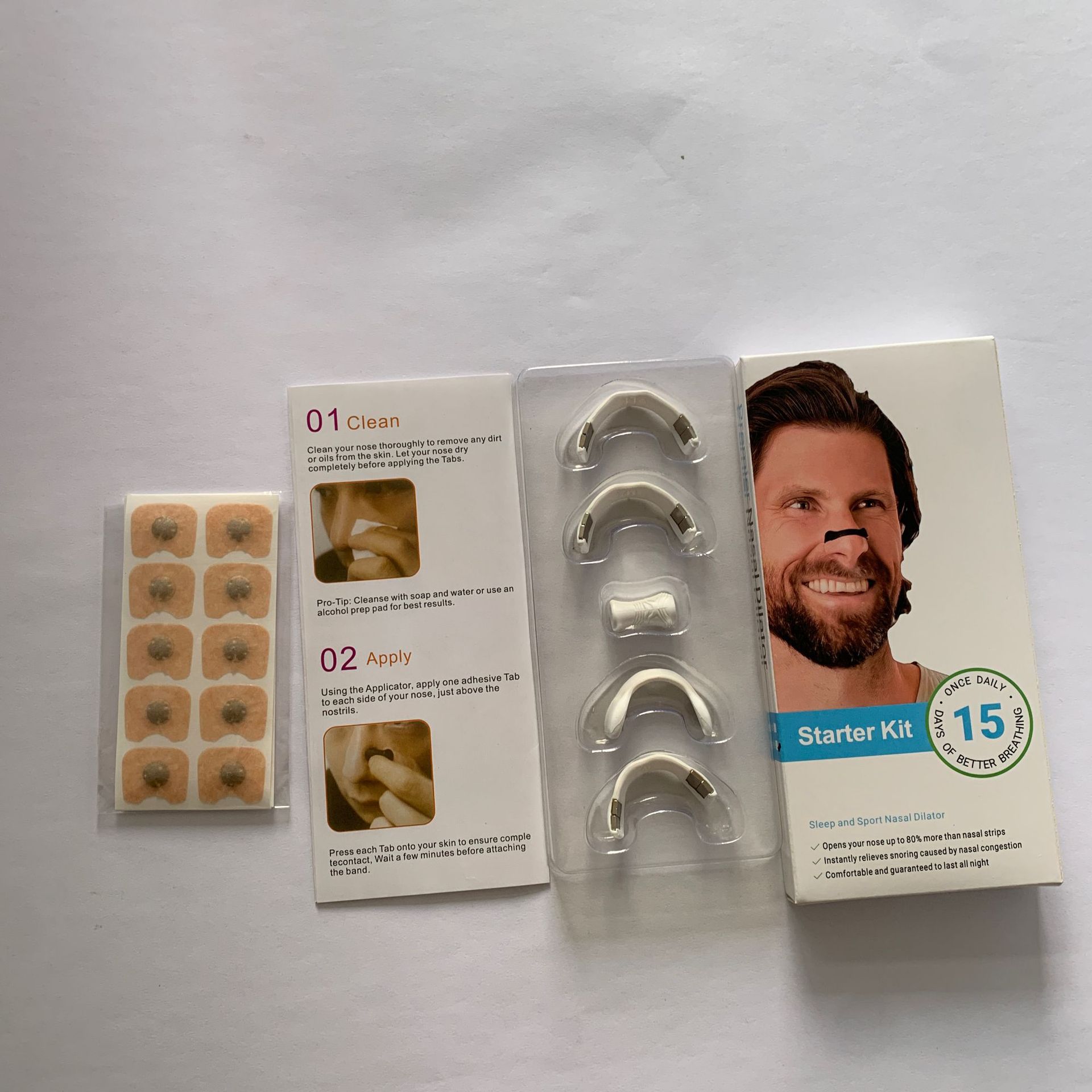 Caja de nariz de succión magnética cuadrada blanca (15 pares)