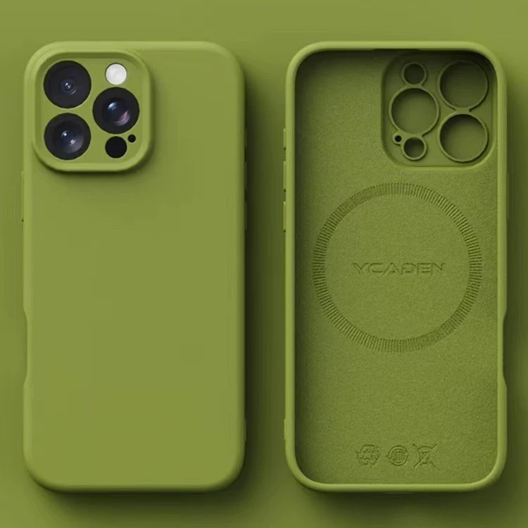 Подходит для iPhone17pro max высококлассный магнитный жидкий силиконовый мягкий чехол Apple 16 прочный магнитный мягкий чехол 1514