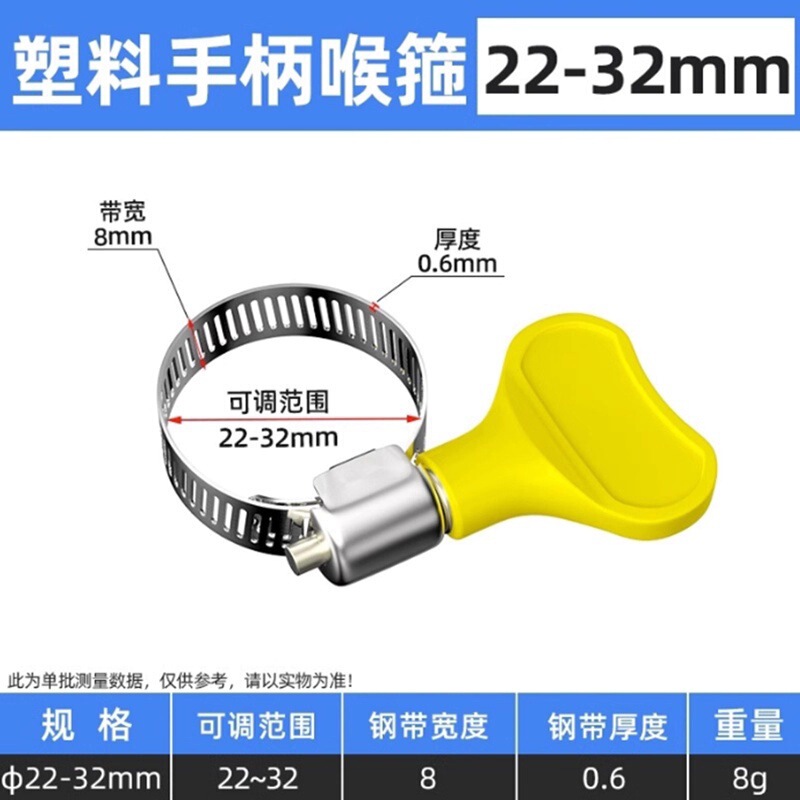 201不锈钢带柄美式喉箍手柄管夹抱箍塑料手柄卡箍自拧锁紧固定夹|undefined